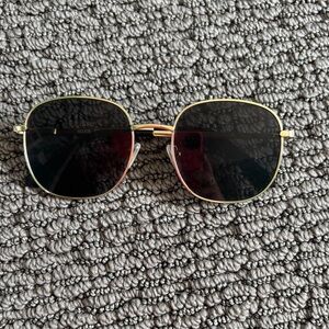 Gold and Black Women's Sunglasses